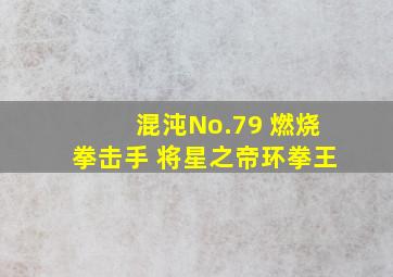 混沌No.79 燃烧拳击手 将星之帝环拳王